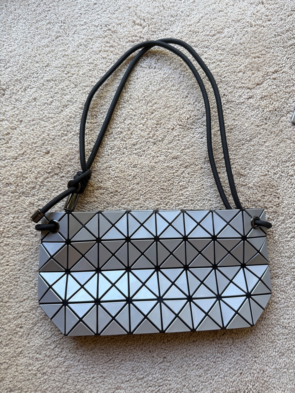 Bao Bao Issey Miyake Loop Shoulder Bag Silver